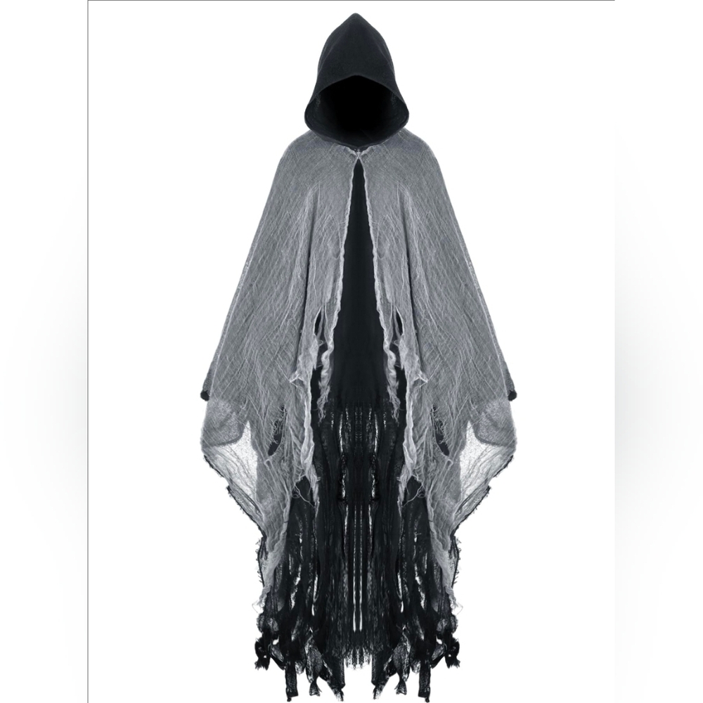 Grim Reaper Costume Scary Hooded Cape Witch Costume Hooded Cape For Adult